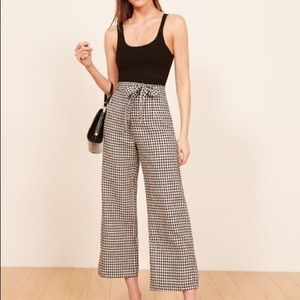 NWT Reformation Saylor Pants April Check - PETITE